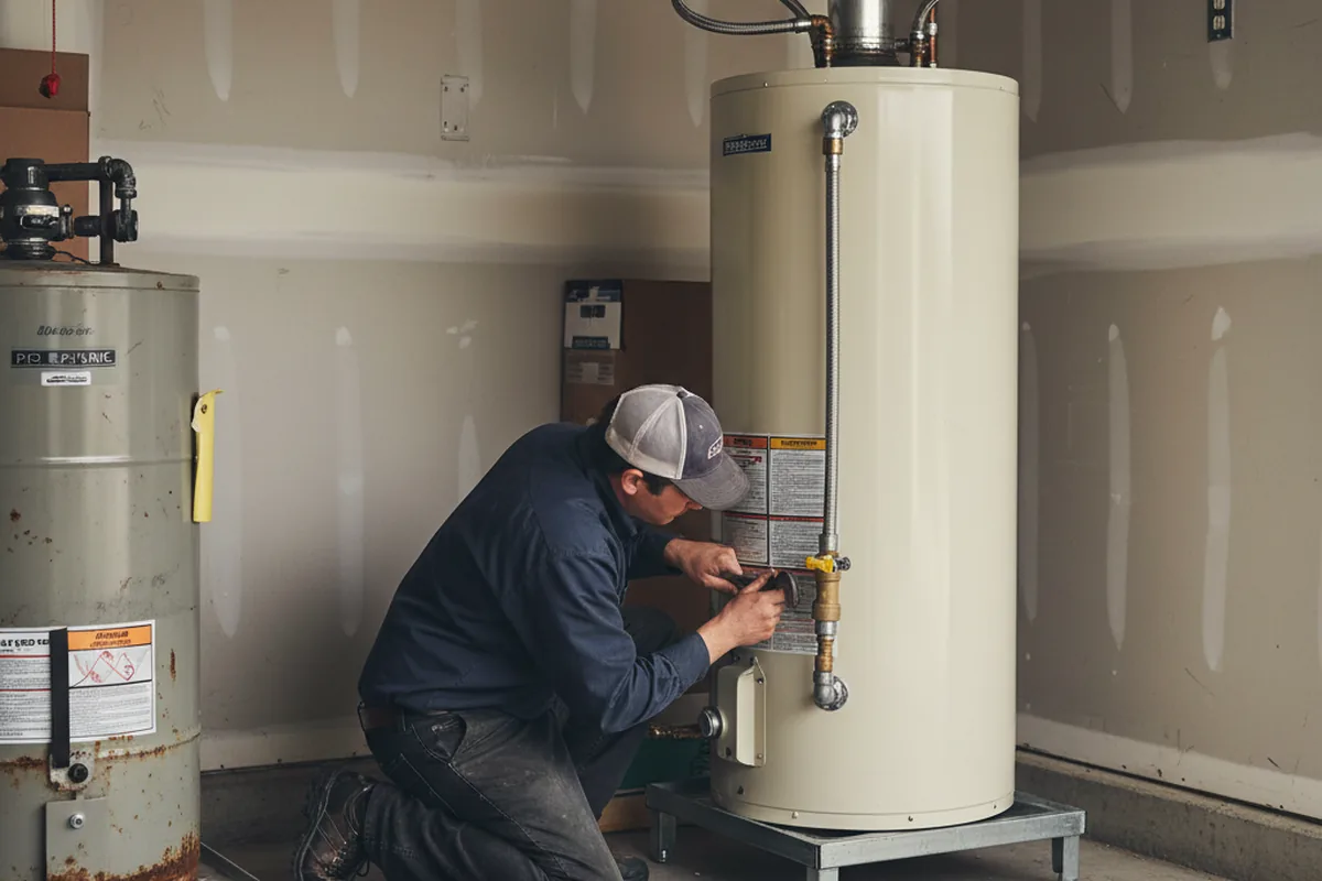 Water heater and shutoff valve replacement in Bloomery